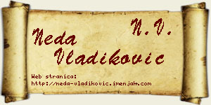 Neda Vladiković vizit kartica
